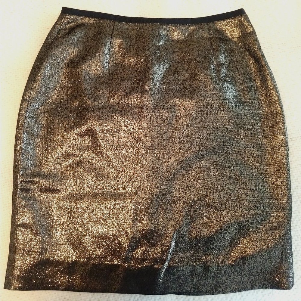 Tory Burch Gold/Copper Metallic Skirt Size 4